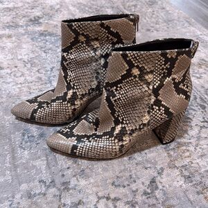 Chelsea & Violet snake skin booties